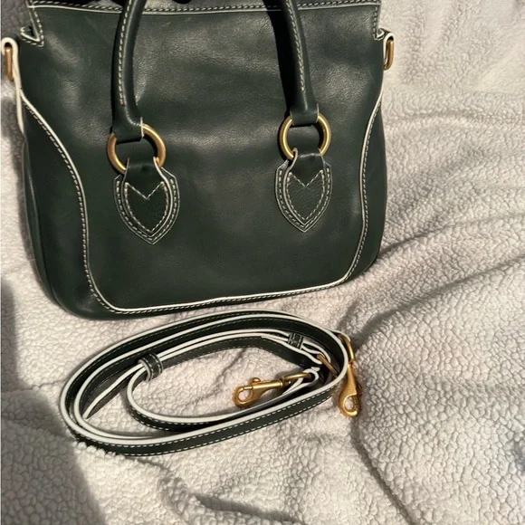 Dooney & Bourke Dark Green Leather Satchel color Ivy - Picture 3 of 10